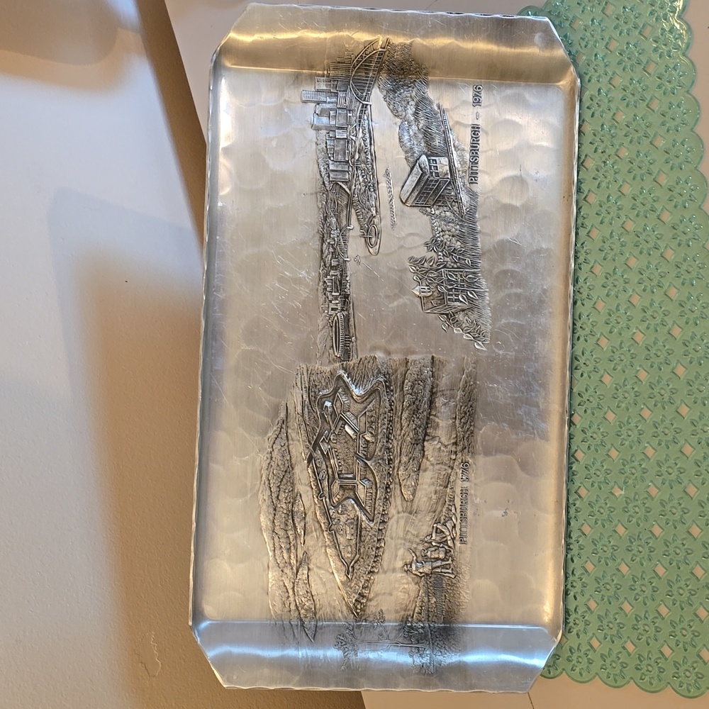 Wendell August Forge Pittsburgh bicentennial tray